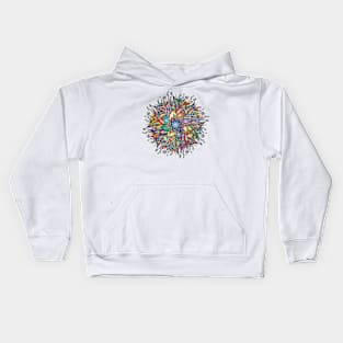 Elegant and detailed mandala design in multiple colours Kids Hoodie